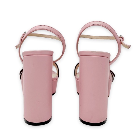 Gucci Marmont Platform Heels 120 mm Pink Size 36.5 - Picture 2 of 5